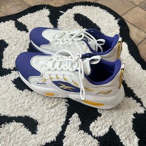 Reebok White and Blue Athletic Shoes